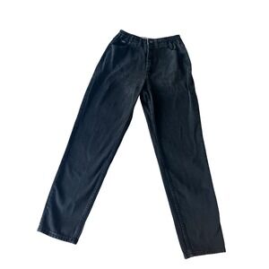 Vintage Lee Original Jeans Womens Black Elastic High Rise Relaxed Fit Pants